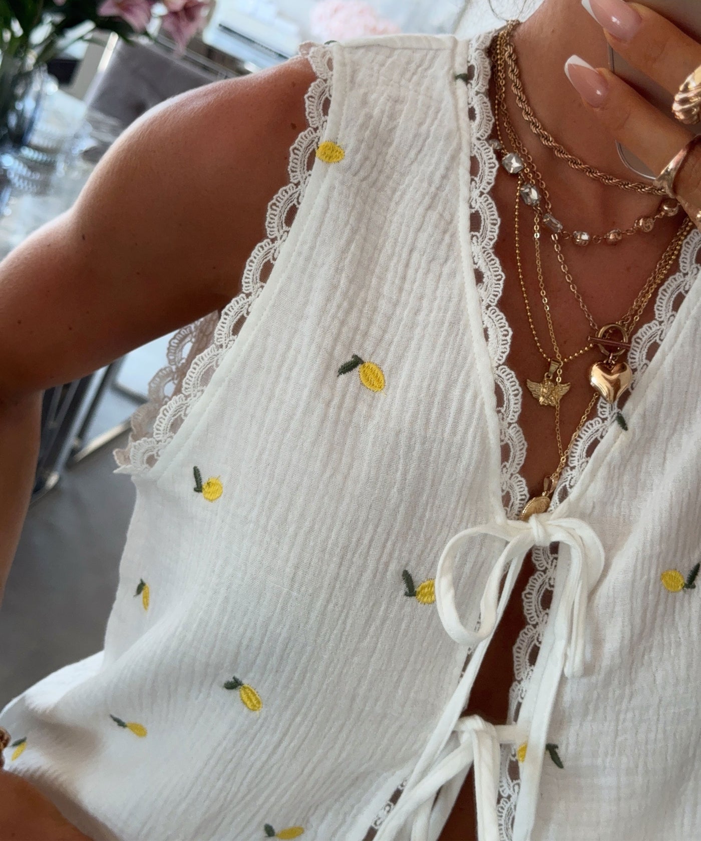 Musselin Top mit Zitronen Jessa Ladypolitan ♡