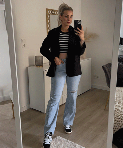 Oversize Blazer Nila Schwarz  Ladypolitan ♡   