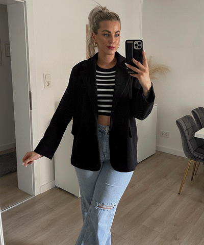 Oversize Blazer Nila Schwarz  Ladypolitan ♡   