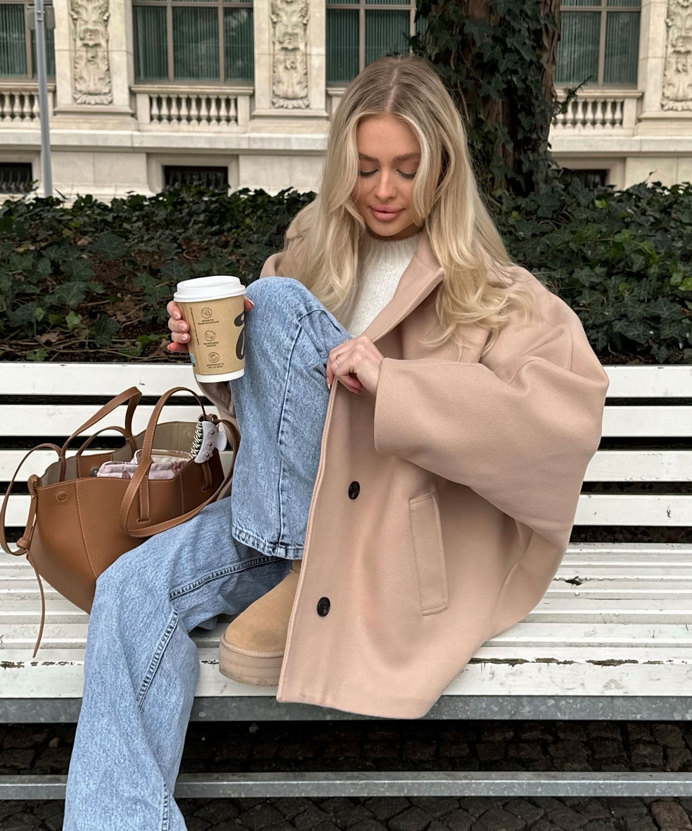 Oversize Jacke Joana Beige  Ladypolitan ♡   