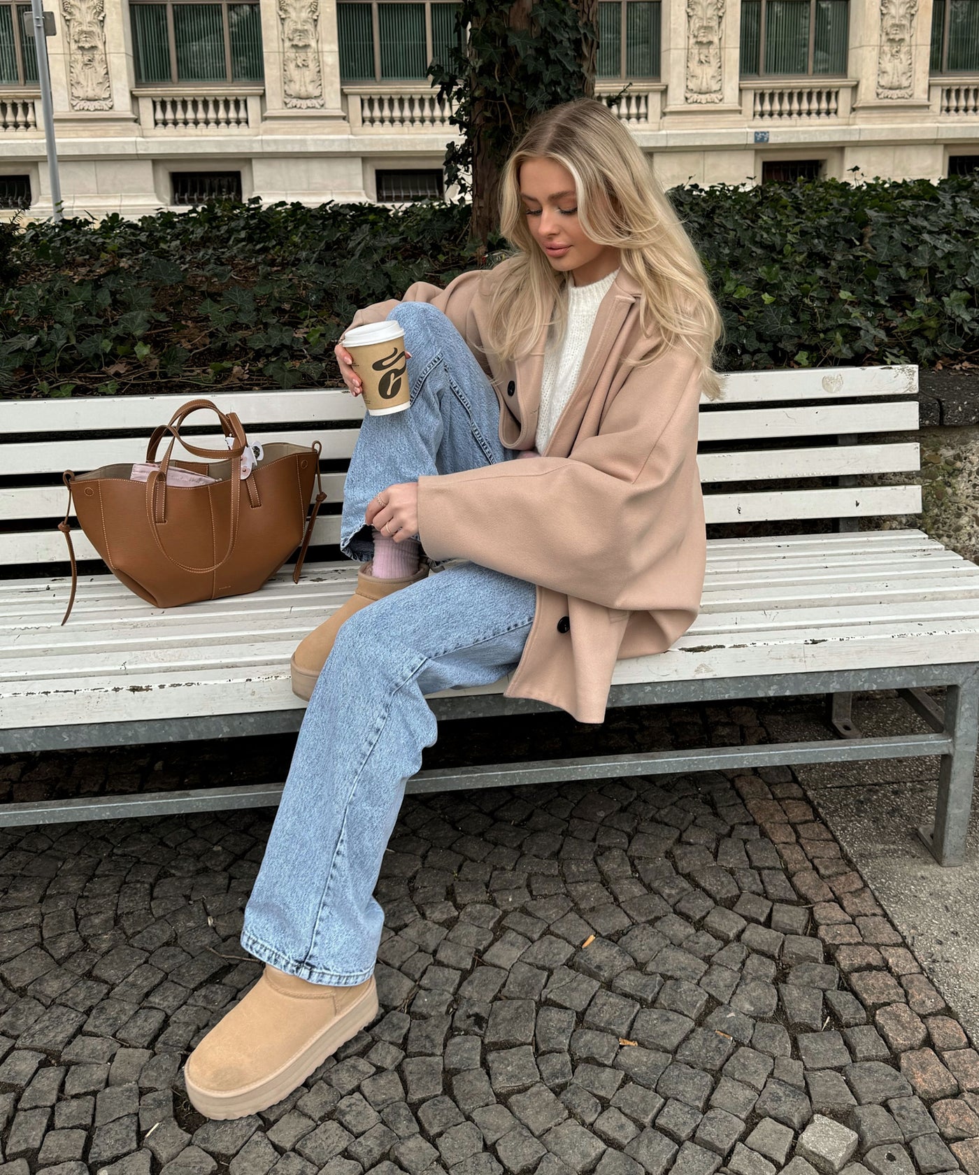Oversize Jacke Joana Beige  Ladypolitan ♡   