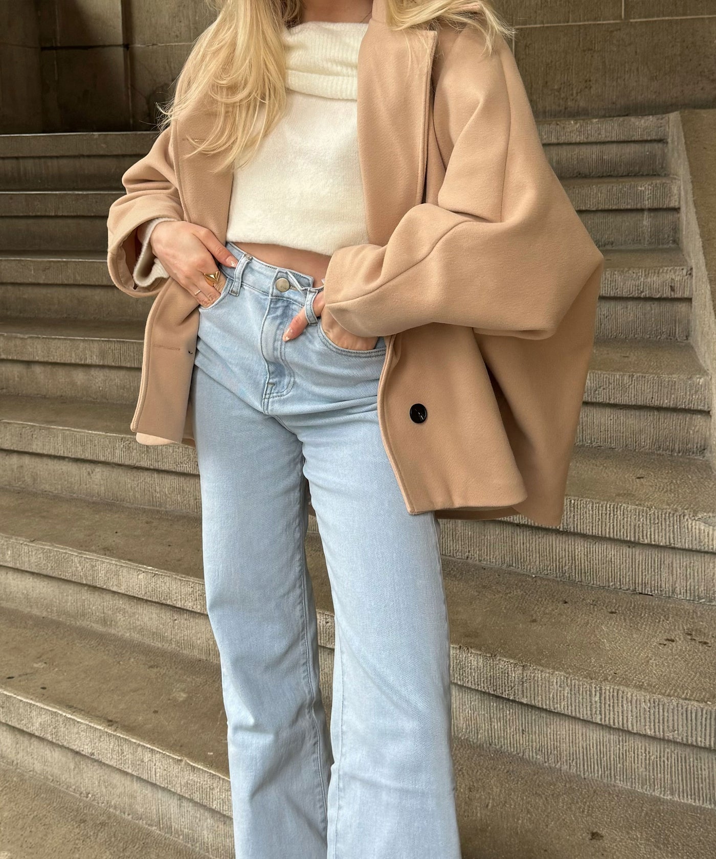 Oversize Jacke Joana Beige  Ladypolitan ♡   