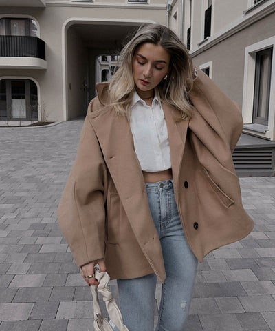 Oversize Jacke Joana Camel  Ladypolitan ♡   