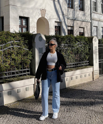 Oversize Jacke Joana Schwarz Ladypolitan ♡