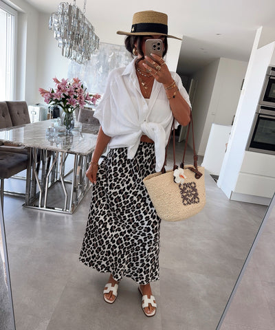 Oversize Musselin Kurzarmhemd Romy Weiß Ladypolitan ♡