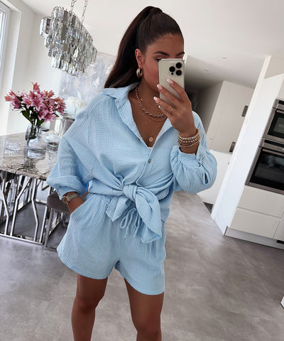 Oversize Musselin Set Alva Hellblau  Ladypolitan ♡   