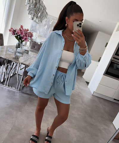 Oversize Musselin Set Alva Hellblau  Ladypolitan ♡   