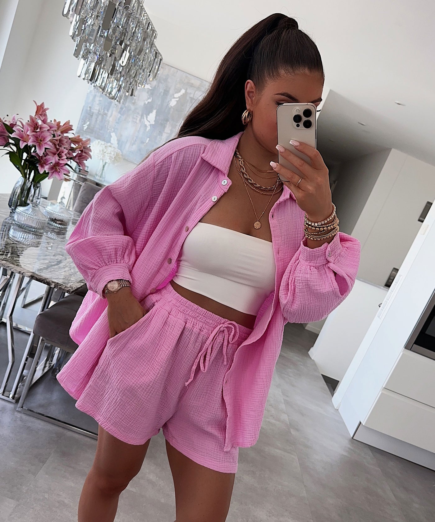 Oversize Musselin Set Alva Hellpink  Ladypolitan ♡   