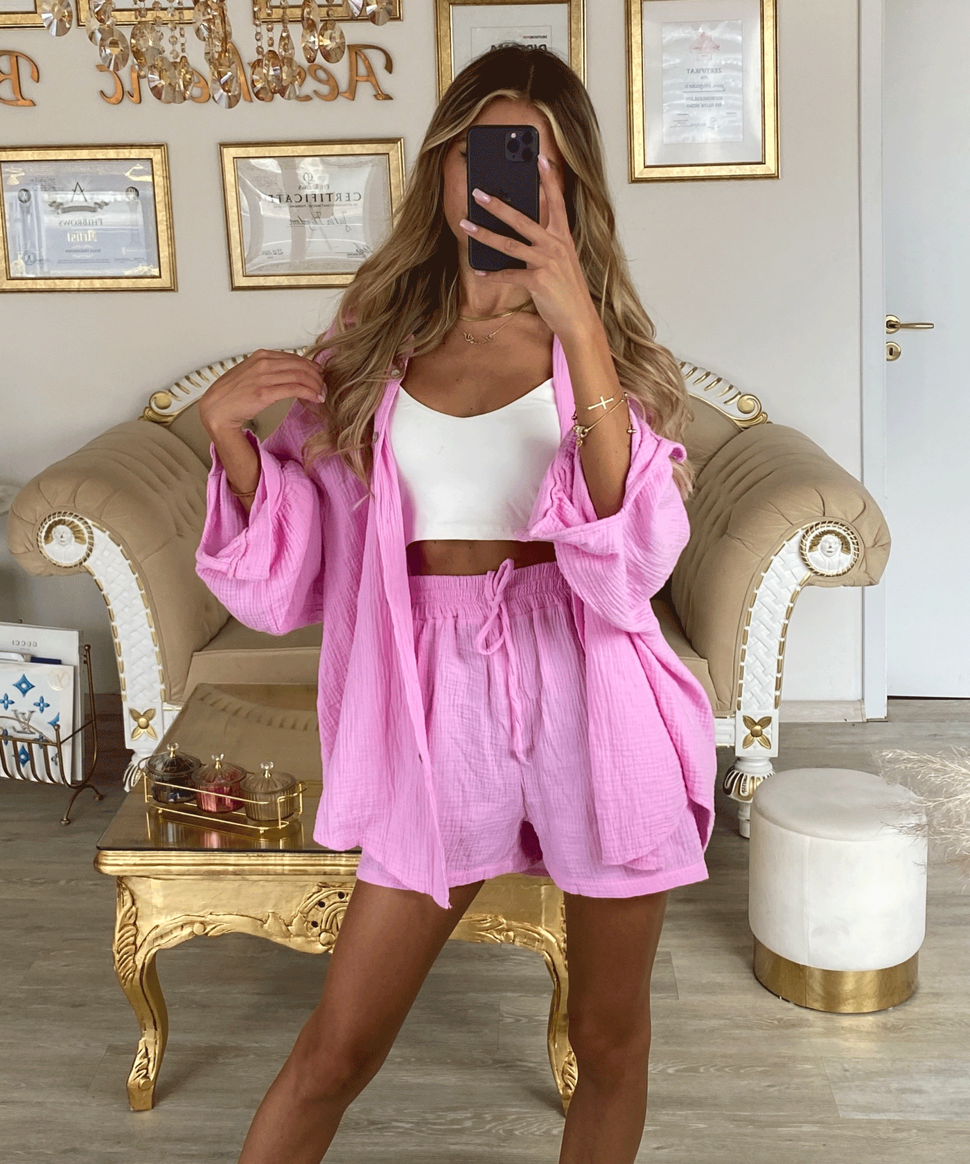 Oversize Musselin Set Alva Hellpink  Ladypolitan ♡   