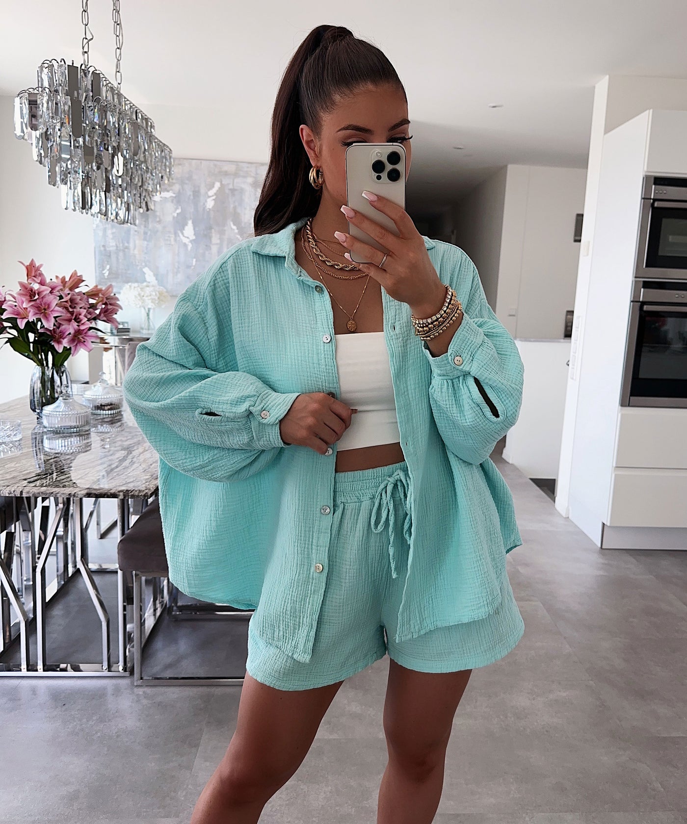 Oversize Musselin Set Alva Mint  Ladypolitan ♡   