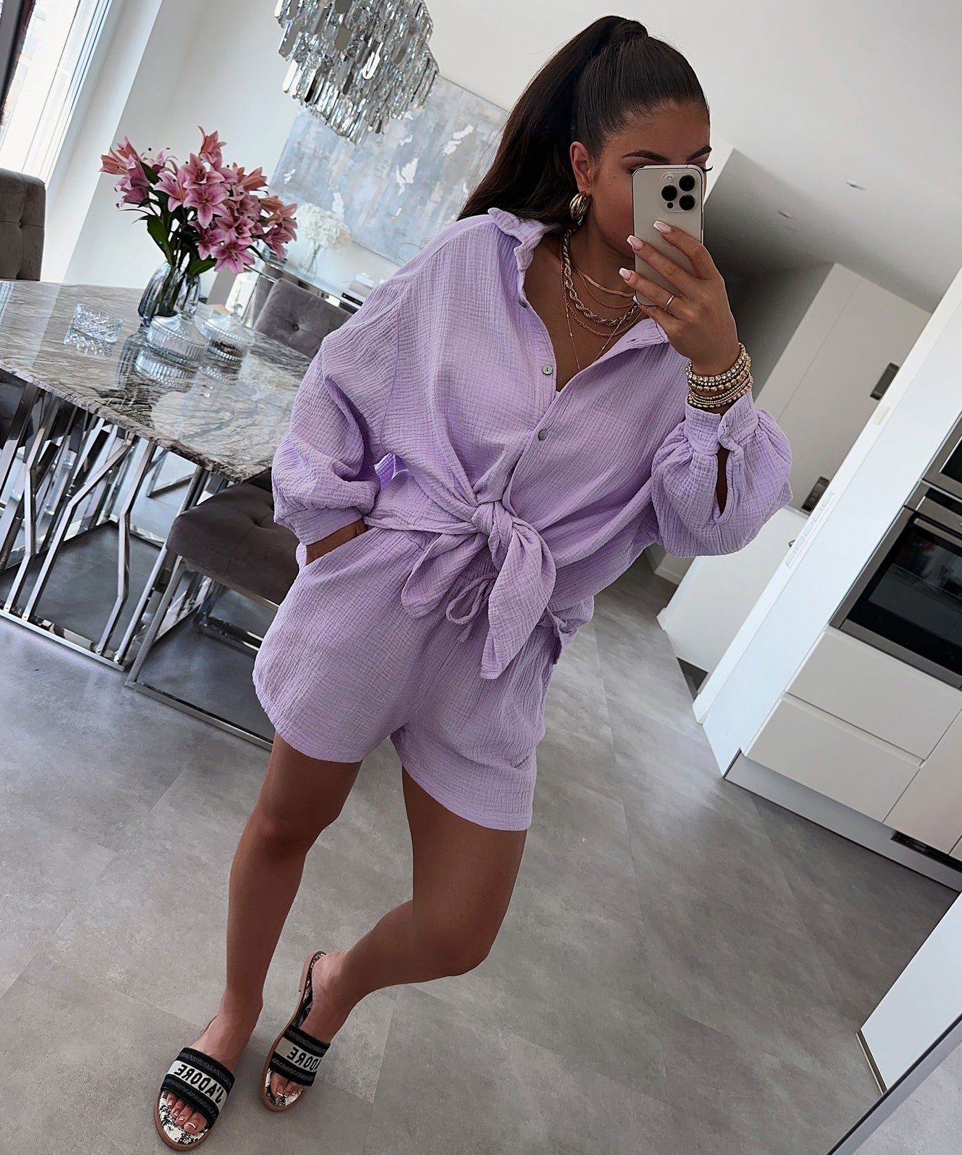 Oversize Musselin Set Alva Pastellila  Ladypolitan ♡   