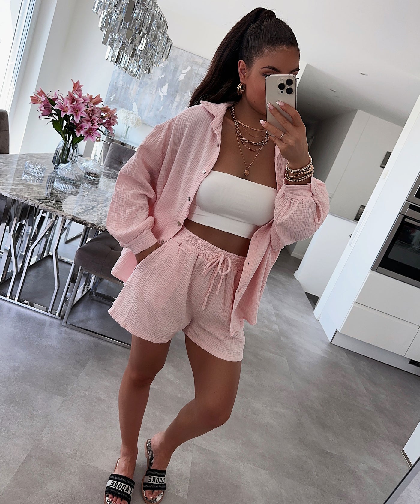 Oversize Musselin Set Alva Rosa  Ladypolitan ♡   