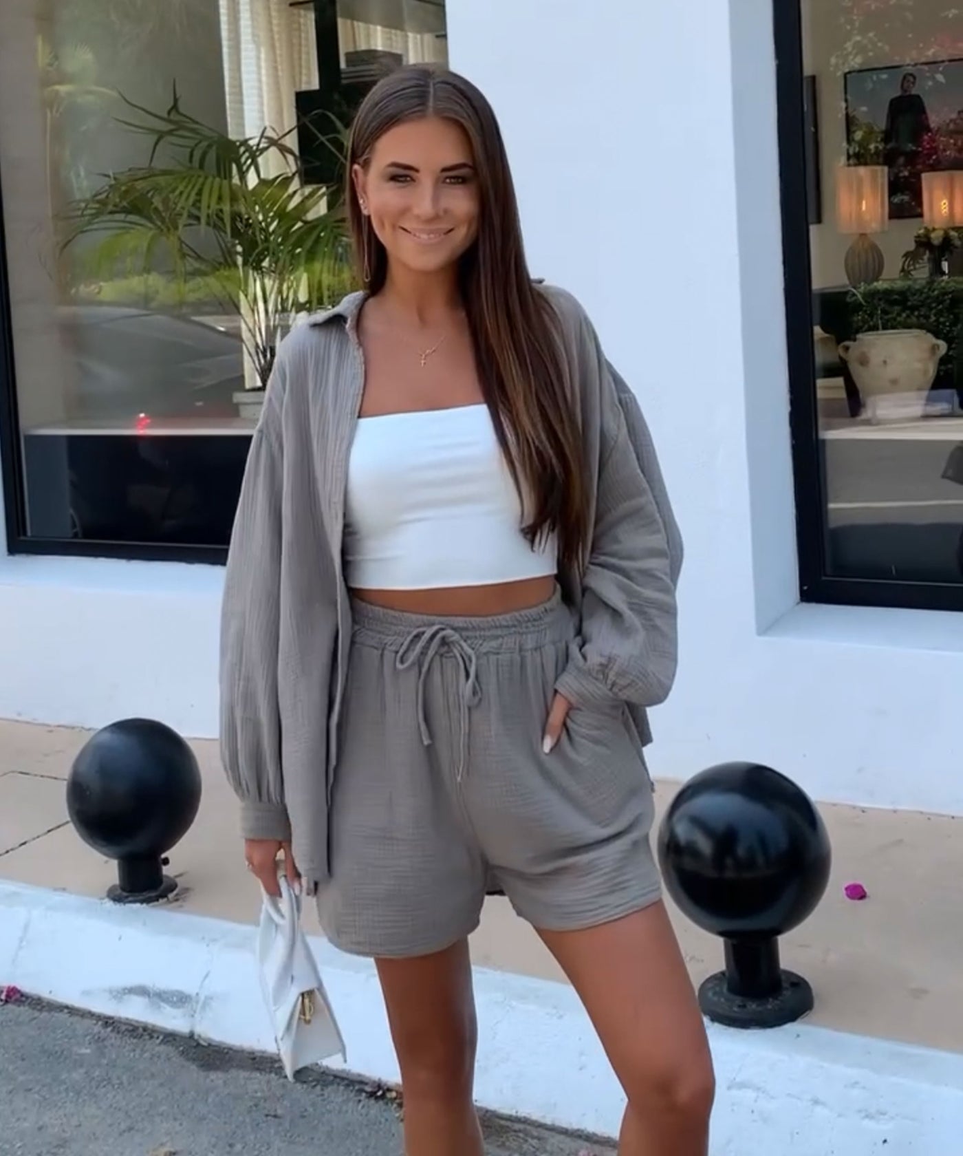 Oversize Musselin Set Alva Taupe  Ladypolitan ♡   
