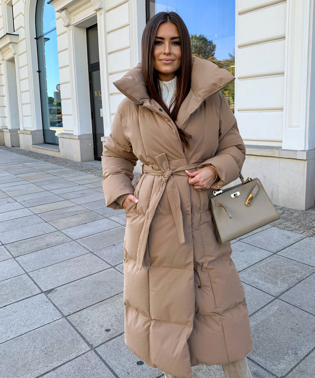 Parka Kyleih Parka Damen Oversized Black GrÃ¼ne Cargo Jacke