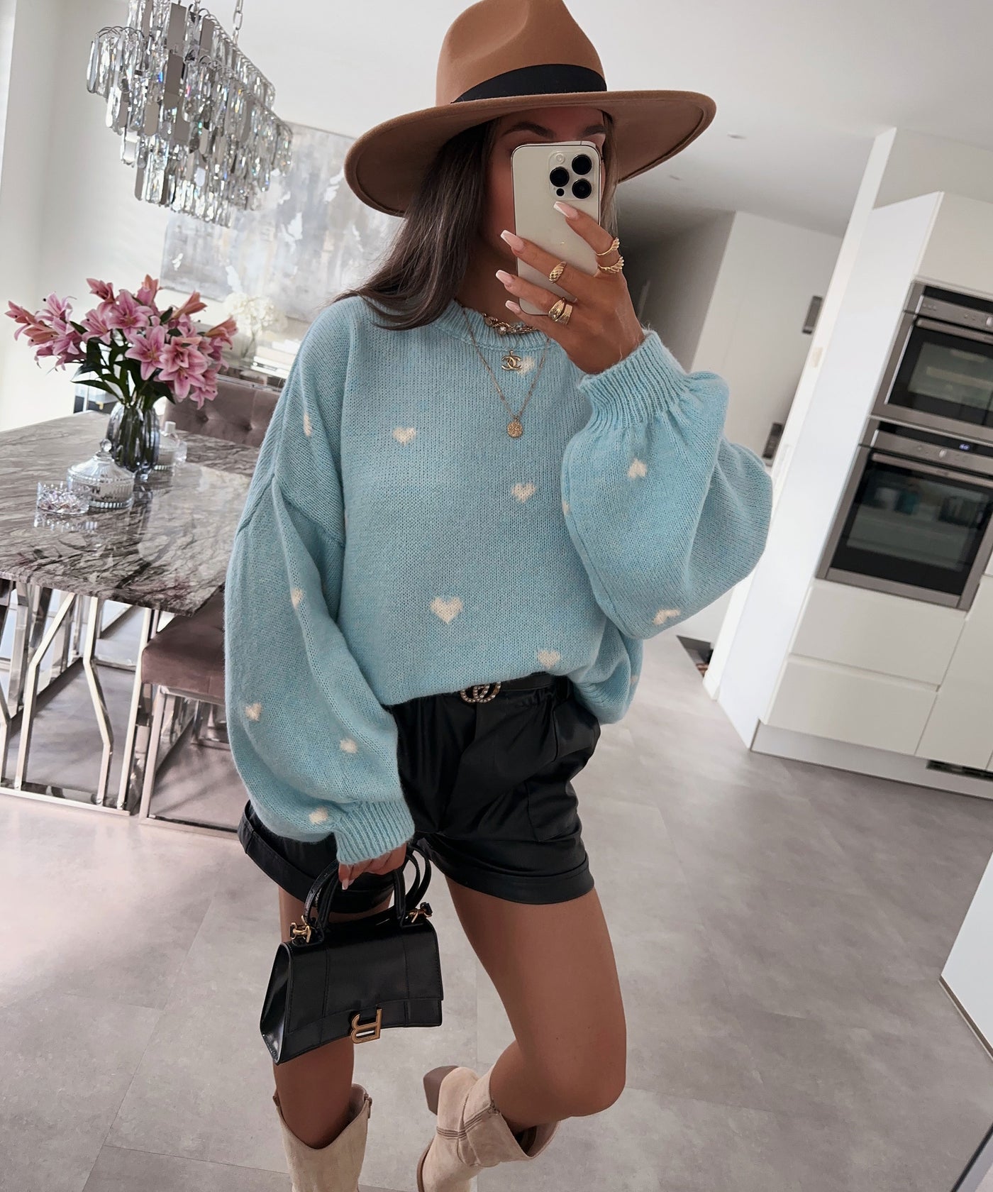 Oversize Pullover Joslin Hellblau  Ladypolitan ♡   