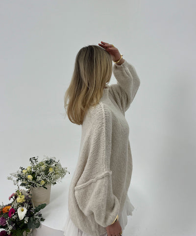 Oversize Pullover Nata Beige Ladypolitan ♡