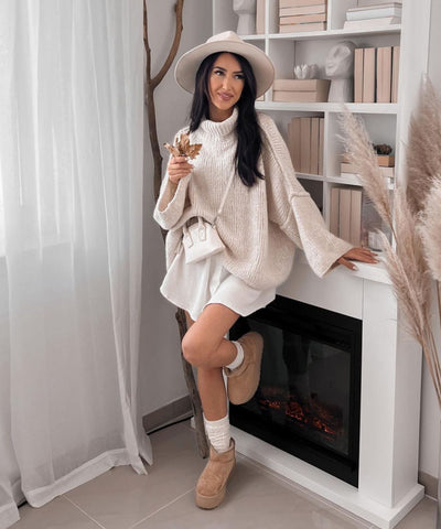 Oversize Pullover Nata Beige  Ladypolitan ♡   