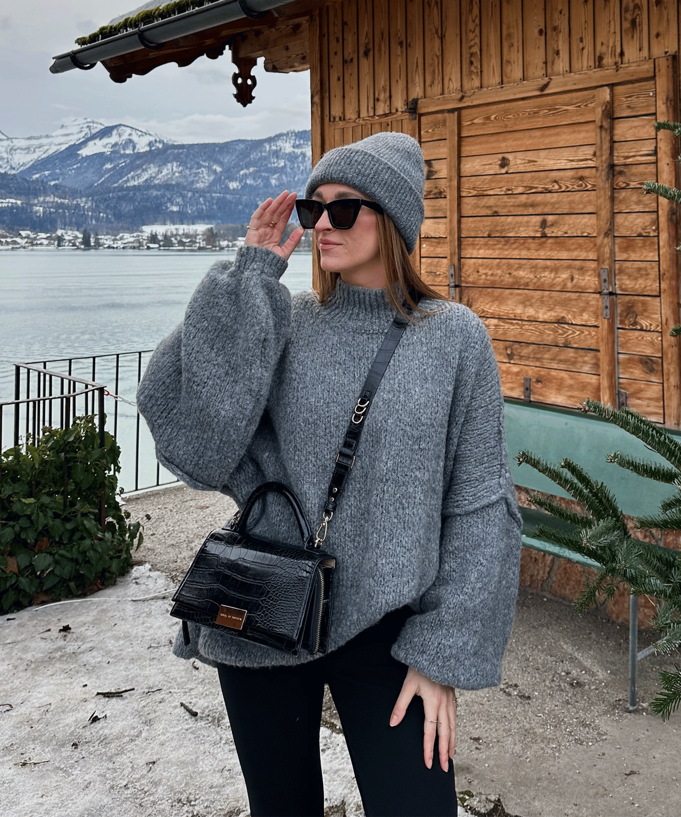 Oversize Pullover Nata Dunkelgrau  Ladypolitan ♡   