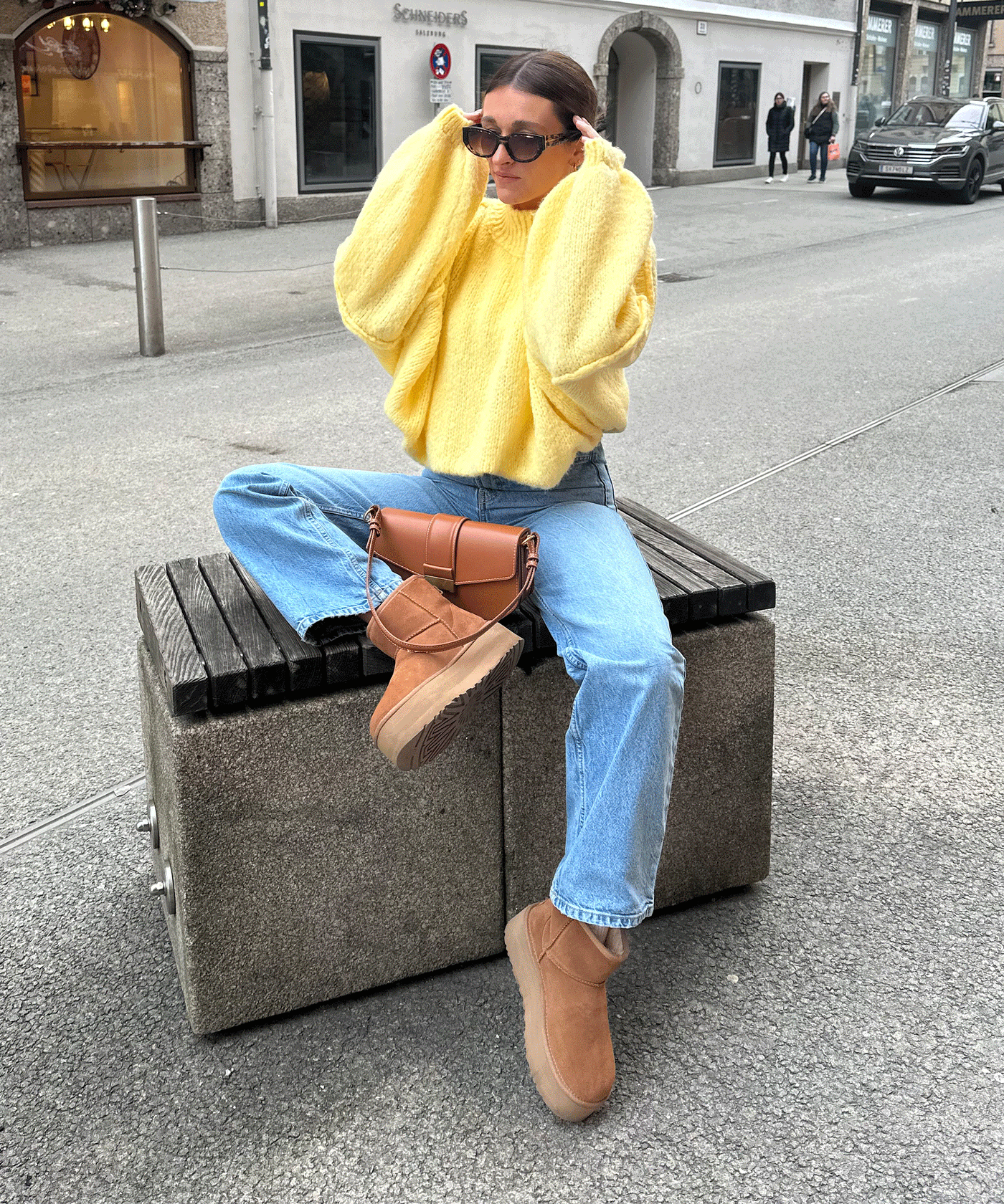Oversize Pullover Nata Gelb  Ladypolitan ♡   