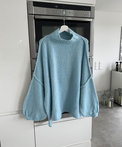 Oversize Pullover Nata Hellblau  Ladypolitan ♡   