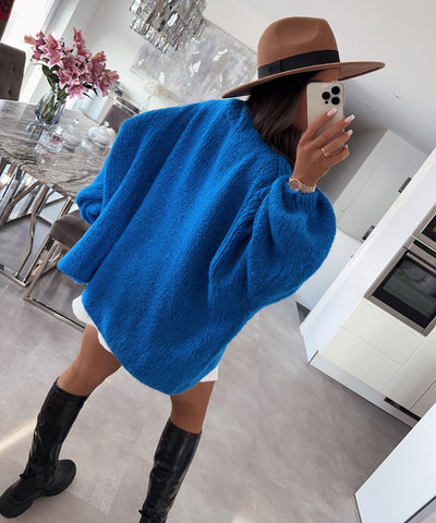 Oversize Pullover Nata Royalblau  Ladypolitan ♡   