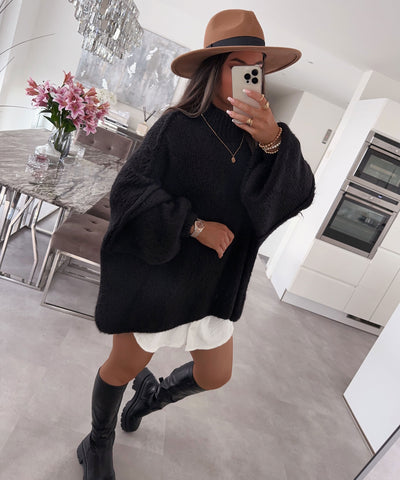 Oversize Pullover Nata Schwarz  Ladypolitan ♡   