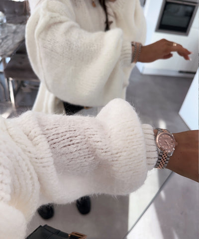 Oversize Pullover Nata Weiß  Ladypolitan ♡   