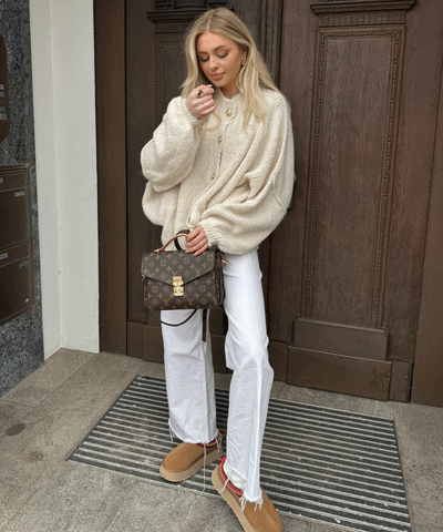 Oversize Strickjacke Jalsien Beige  Ladypolitan ♡   