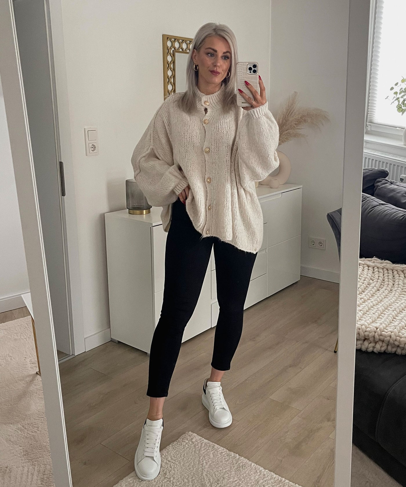 Oversize Strickjacke Jalsien Beige  Ladypolitan ♡   