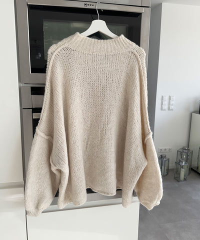 Oversize Strickjacke Jalsien Beige  Ladypolitan ♡   