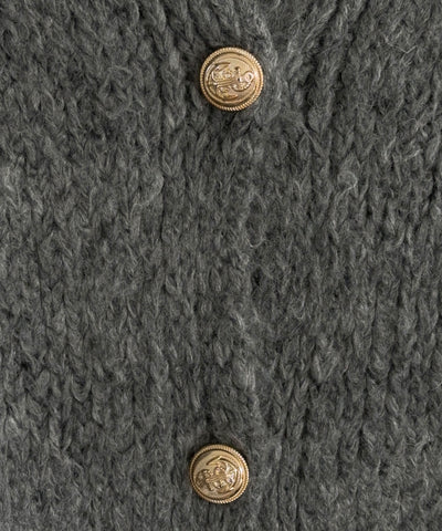 Oversize Strickjacke Jalsien Dunkelgrau  Ladypolitan ♡   