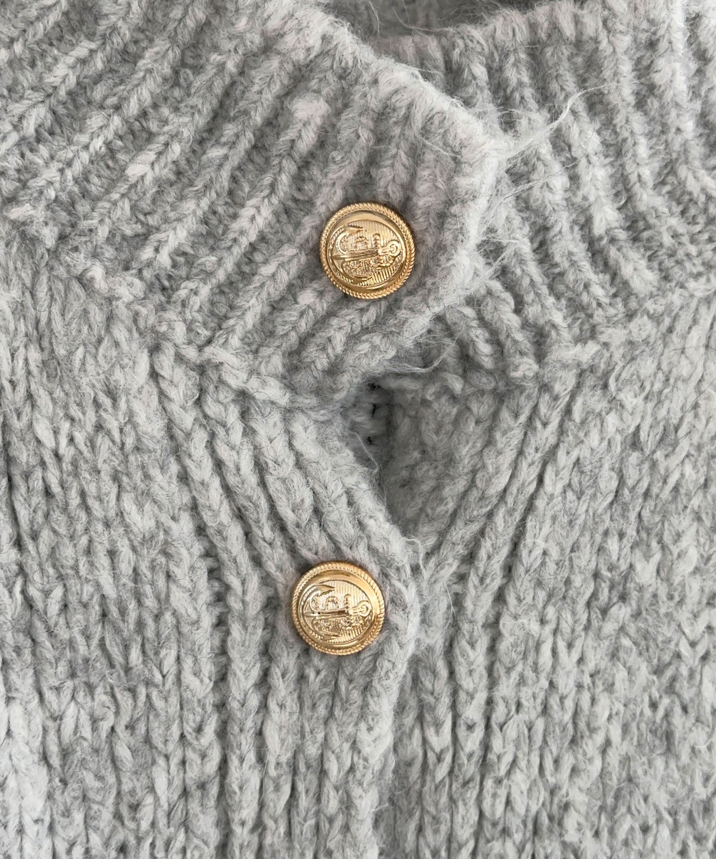 Oversize Strickjacke Jalsien Grau  Ladypolitan ♡   