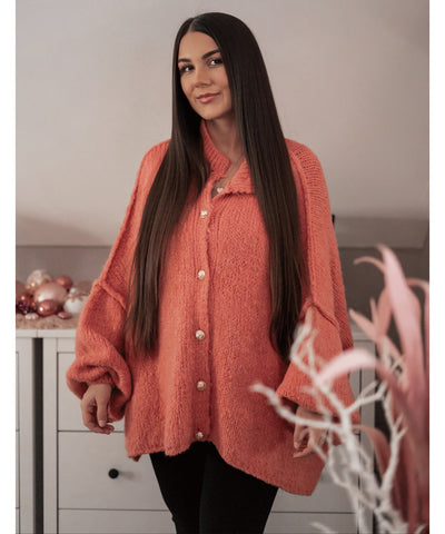Oversize Strickjacke Jalsien Peach  Ladypolitan ♡   
