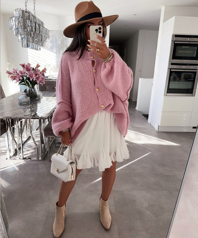 Oversize Strickjacke Jalsien Rosa  Ladypolitan ♡   