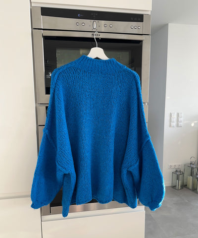 Oversize Strickjacke Jalsien Royalblau  Ladypolitan ♡   