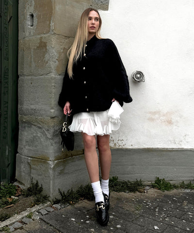 Oversize Strickjacke Jalsien Schwarz  Ladypolitan ♡   