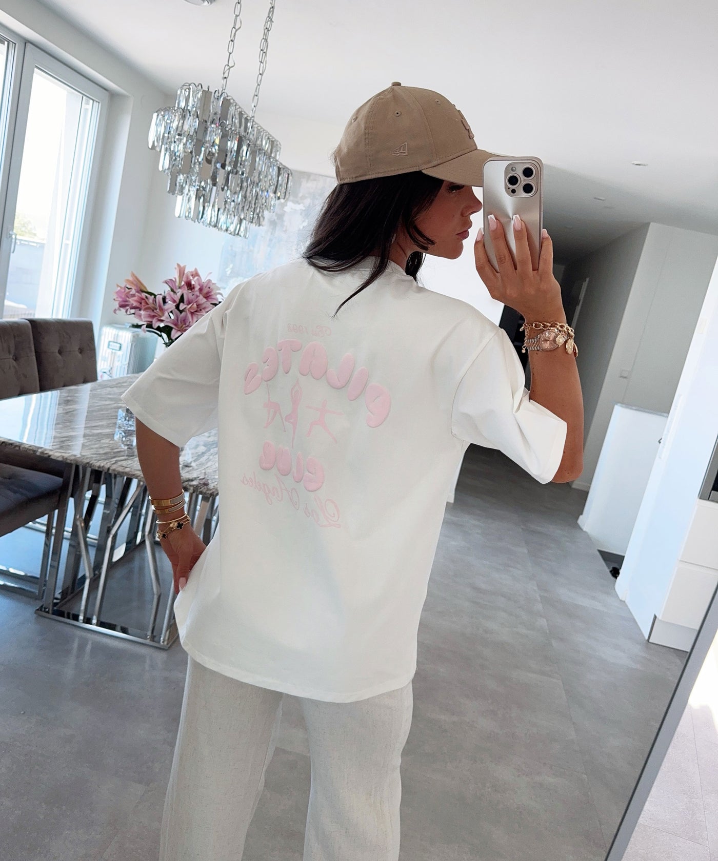 Oversize T-Shirt Pilates Club Weiß Ladypolitan ♡