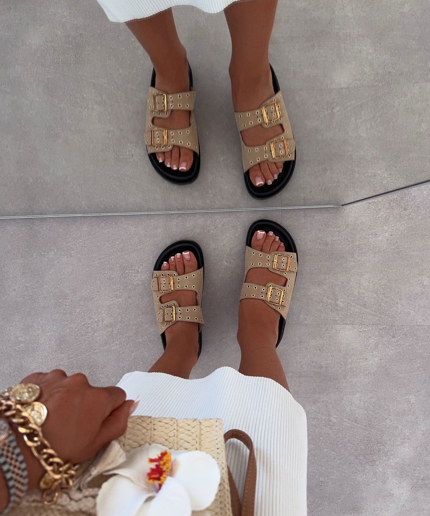 Pantoletten Zera Beige Ladypolitan ♡