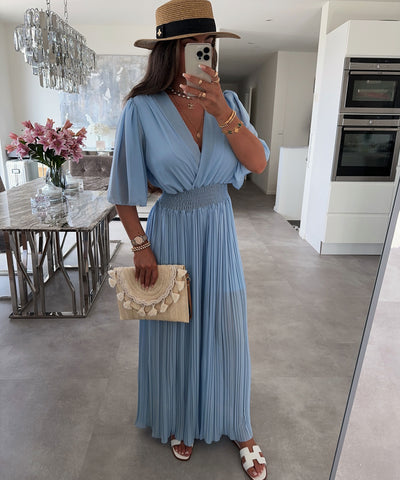 Plissee Einteiler Ambre Hellblau  Ladypolitan ♡   