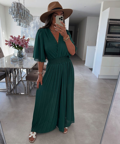 Plissee Einteiler Ambre Moosgrün  Ladypolitan ♡   