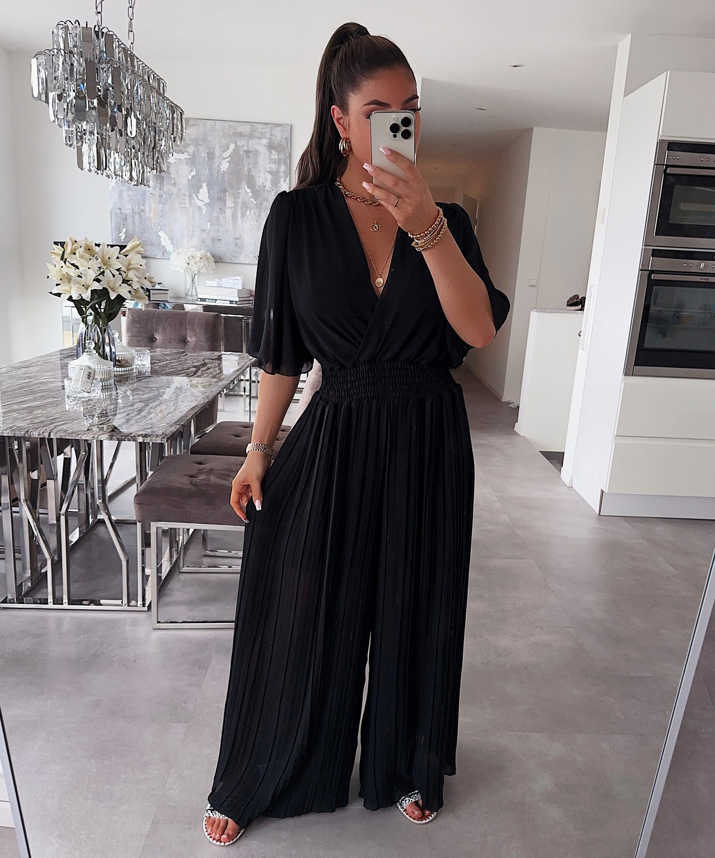 Plissee Einteiler Ambre Schwarz  Ladypolitan ♡   