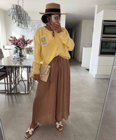 Plissee Hose Mira Camel Ladypolitan - Fashion Onlineshop für Damen