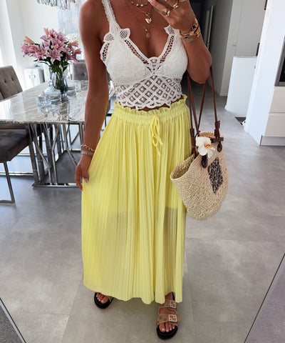 Plissee Hose Mira Gelb Ladypolitan - Fashion Onlineshop für Damen