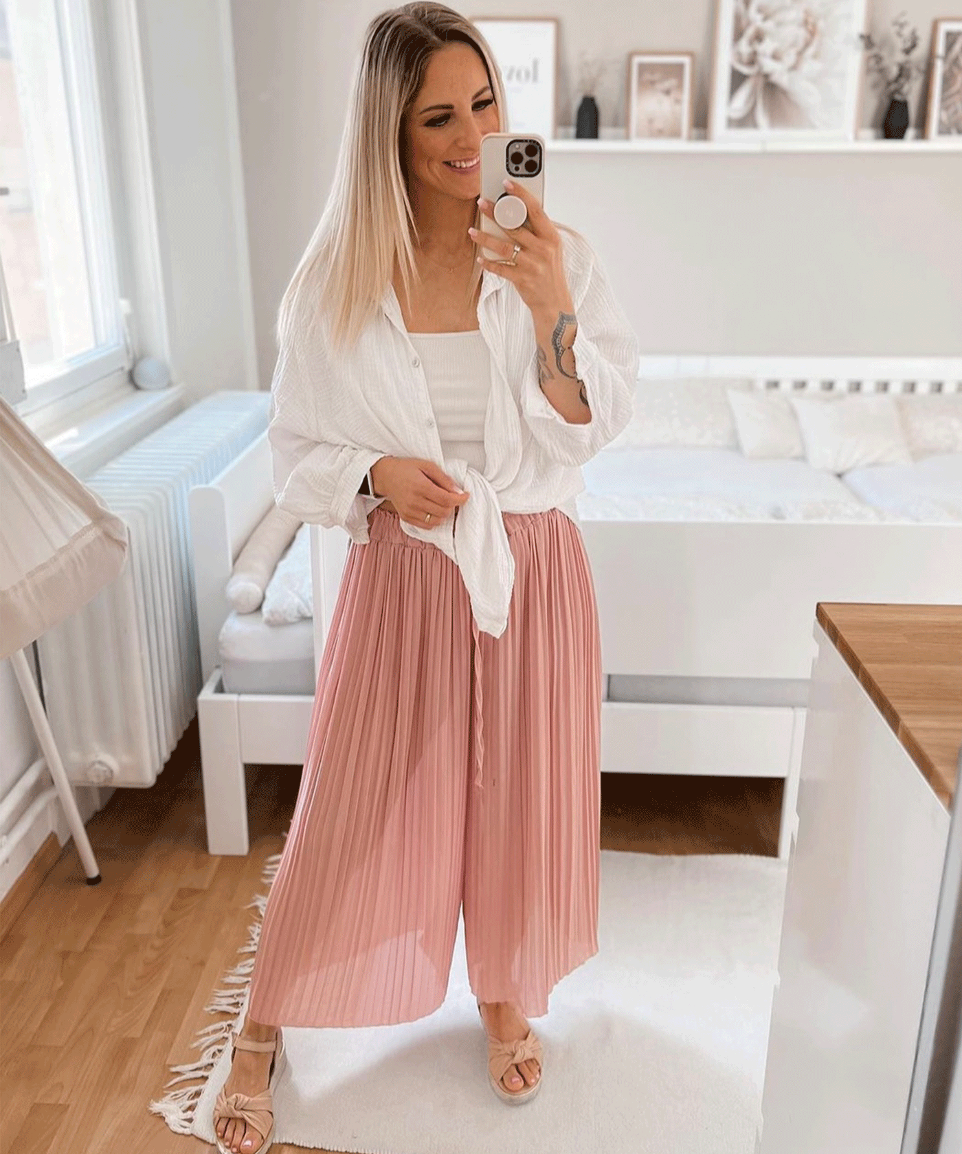 Plissee Hose Mira Rosa  Ladypolitan - Fashion Onlineshop für Damen   