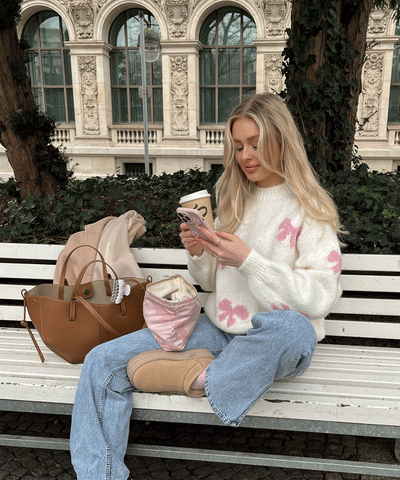Pullover Belle Schleife Weiß  Ladypolitan ♡   