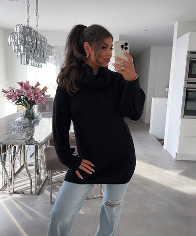 Pullover Kleid Leila Schwarz  Ladypolitan - Fashion Onlineshop für Damen   