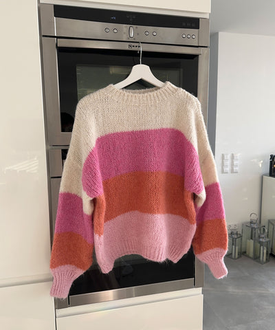 Pullover Vicky Streifen Pink Orange  Ladypolitan ♡   