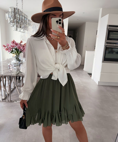 Rock Nicole Khaki  Ladypolitan - Fashion Onlineshop für Damen   