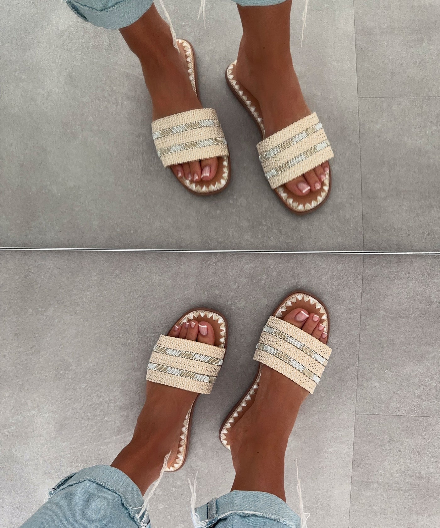 Schlappen Alyssia Beige Ladypolitan ♡