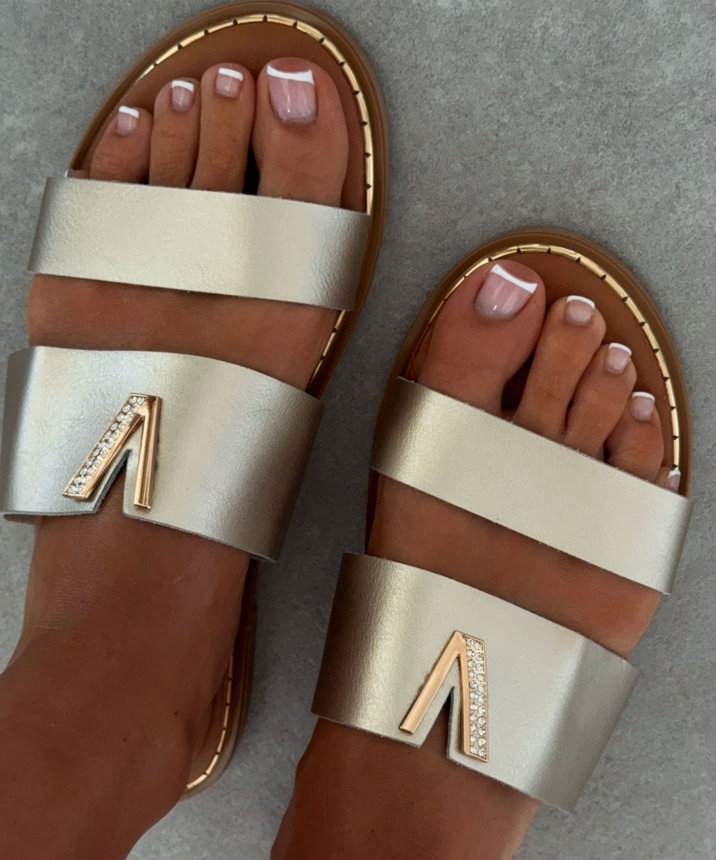 Schlappen Lida Gold Ladypolitan ♡